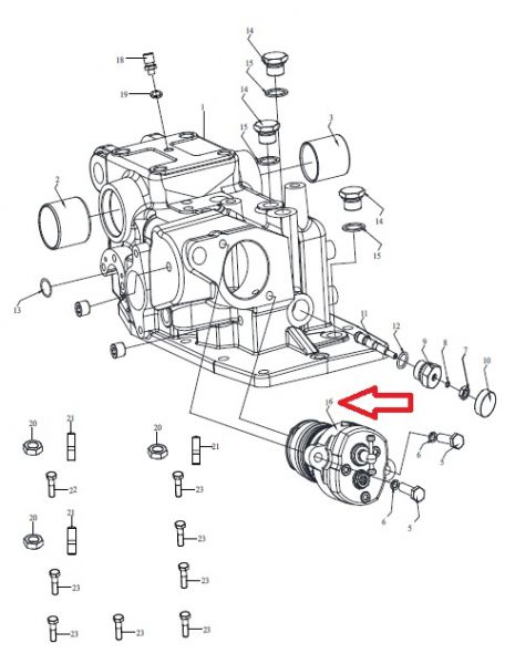 VALVE CONTROL ASSEMBLY HYDRAULIC LIFT (M/S MITA PART NO 11.0144.00.4)