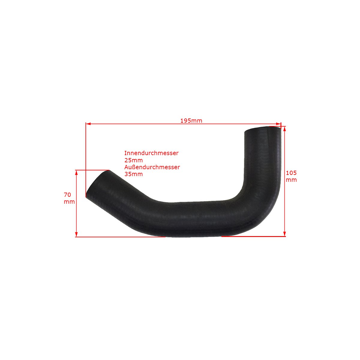 Durite Radiateur Inférieure Compatible Kubota B5000 B5001 – Tuyau Robuste Pour Tracteur